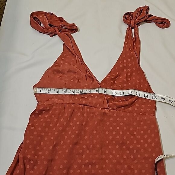 Show Me Your Mumu Arlene Dress Sangria Silky Dots Print Midi High Waist … - Picture 7 of 12